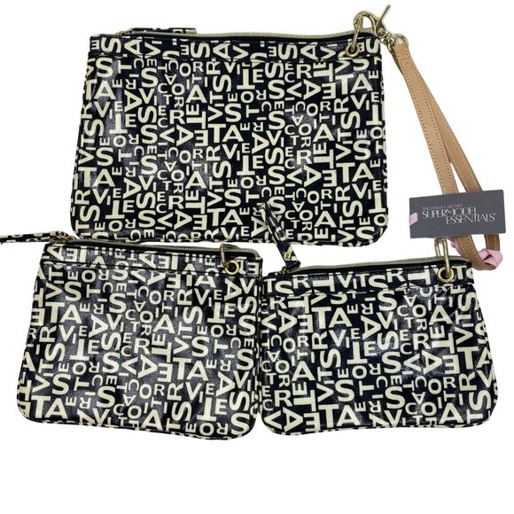 VICTORIA'S SECRET SUPER MODEL ESSENTIALS SET OF THREE COSMETIC BAG NWT - Picture 4 of 6